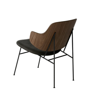 THE PENGUIN LOUNGE CHAIR - WALNUT AND BLACK SEAT