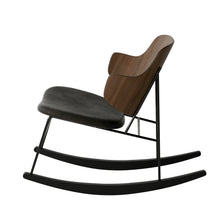 Load image into Gallery viewer, THE PENGUIN ROCKING CHAIR - WALNUT AND BLACK SEAT