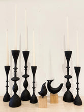 Load image into Gallery viewer, Candlesticks - Blackened Wood