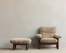 Load image into Gallery viewer, BRASILIA LOUNGE CHAIR - SAHARA SHEEPSKIN & WALNUT