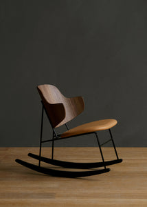 THE PENGUIN ROCKING CHAIR - WALNUT AND MARIGOLD SEAT