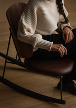 Load image into Gallery viewer, THE PENGUIN ROCKING CHAIR - WALNUT AND BLACK SEAT
