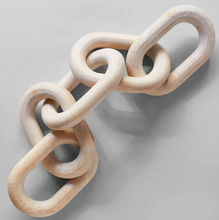 Load image into Gallery viewer, XL Wood Chain Links - Whitewash