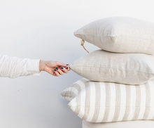 Load image into Gallery viewer, WASHED LINEN PILLOW - OATMEAL 3 SIZES