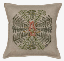 Load image into Gallery viewer, FOX WITH FERNS POCKET PILLOW