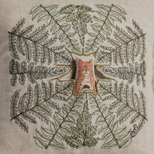 Load image into Gallery viewer, FOX WITH FERNS POCKET PILLOW