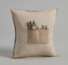 Load image into Gallery viewer, BASKET CATS POCKET PILLOW