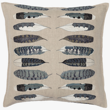 Load image into Gallery viewer, FEATHER HARMONY BLUE PILLOW
