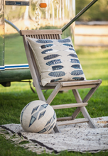 Load image into Gallery viewer, FEATHER HARMONY BLUE PILLOW