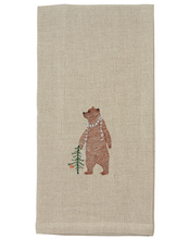 Load image into Gallery viewer, TEA TOWEL - BEAR WITH TREE