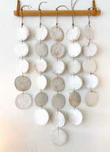 Load image into Gallery viewer, WHITE CERAMIC DISC WALL SCULPTURE