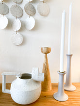 Load image into Gallery viewer, WHITE CERAMIC DISC WALL SCULPTURE