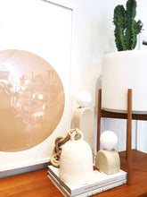 Load image into Gallery viewer, WHITE PLANTERS WITH TEAK BASE