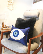 Load image into Gallery viewer, EVIL EYE APPLIQUÉ PILLOW