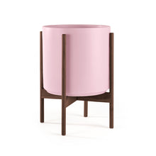 Load image into Gallery viewer, BLUSH PLANTERS WITH DARK TEAK BASE