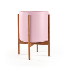 Load image into Gallery viewer, BLUSH PLANTERS WITH TEAK BASE