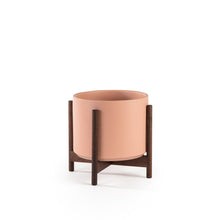 Load image into Gallery viewer, TERRA-COTTA PLANTERS WITH DARK TEAK BASE