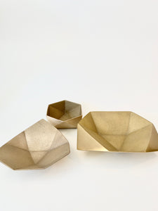 BRASS ORIGAMI BOWL - SMALL