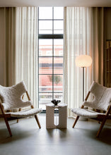 Load image into Gallery viewer, Knitting Chair, Natural Oak Sheepskin Upholstery