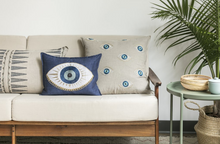 Load image into Gallery viewer, EVIL EYE APPLIQUÉ PILLOW