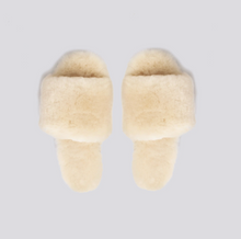 Load image into Gallery viewer, Sheepskin Fuzzy Slippers - Cream