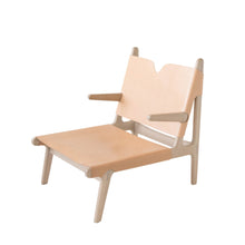 Load image into Gallery viewer, OAK & LEATHER BUCKLE CHAIR - NUDE