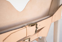 Load image into Gallery viewer, OAK & LEATHER BUCKLE CHAIR - NUDE