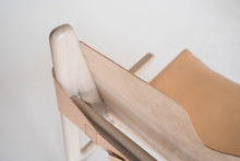 Load image into Gallery viewer, OAK & LEATHER BUCKLE CHAIR - NUDE
