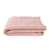 Load image into Gallery viewer, SIMPLE LINEN THROW BLANKET - BLUSH