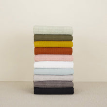 Load image into Gallery viewer, SIMPLE WAFFLE TOWELS - MUSTARD