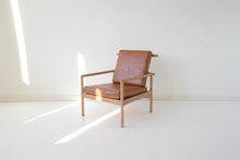 Load image into Gallery viewer, OAK & LEATHER LOUNGE CHAIR - CARAMEL