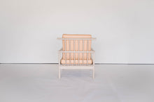 Load image into Gallery viewer, OAK & LEATHER LOUNGE CHAIR - NUDE