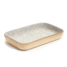 Load image into Gallery viewer, SMALL LEATHER & WOOL TRAY - GRANITE