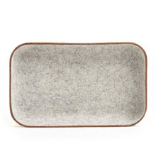 Load image into Gallery viewer, SMALL LEATHER &amp; WOOL TRAY - GRANITE