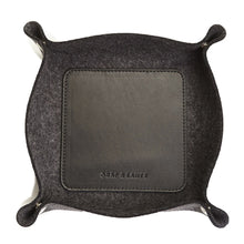 Load image into Gallery viewer, LEATHER & WOOL VALET TRAY - CHARCOAL
