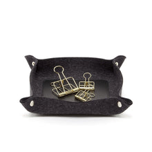 Load image into Gallery viewer, LEATHER & WOOL VALET TRAY - CHARCOAL