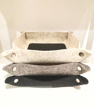Load image into Gallery viewer, LEATHER &amp; WOOL VALET TRAY - GRANITE