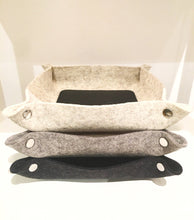 Load image into Gallery viewer, LEATHER & WOOL VALET TRAY - CHARCOAL
