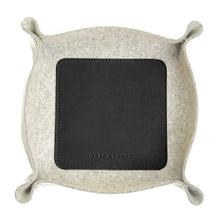 Load image into Gallery viewer, LEATHER & WOOL VALET TRAY - HEATHER WHITE