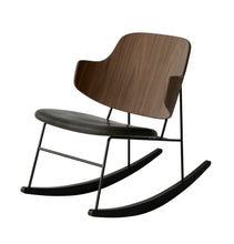 Load image into Gallery viewer, THE PENGUIN ROCKING CHAIR - WALNUT AND BLACK SEAT