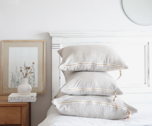 WASHED LINEN PILLOW - OATMEAL 3 SIZES