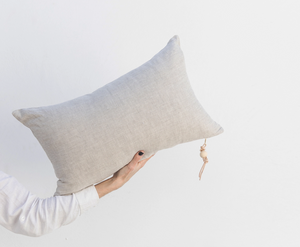 WASHED LINEN PILLOW - OATMEAL 3 SIZES