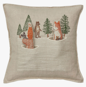 WINTER FOXES POCKET PILLOW
