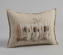 Load image into Gallery viewer, ASPEN LOG BUNNIES POCKET PILLOW