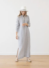 Load image into Gallery viewer, LINEN DRESS - NAVY STRIPE