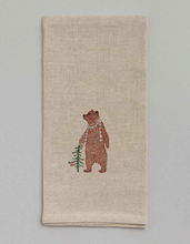 Load image into Gallery viewer, TEA TOWEL - BEAR WITH TREE