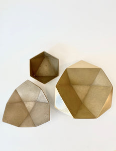 BRASS ORIGAMI BOWL - SMALL