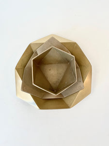 BRASS ORIGAMI BOWL - LARGE