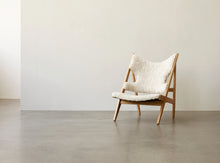 Load image into Gallery viewer, Knitting Chair, Natural Oak Sheepskin Upholstery