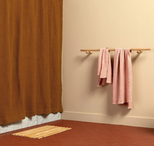 Load image into Gallery viewer, SIMPLE WAFFLE SHOWER CURTAIN - TERRA COTTA